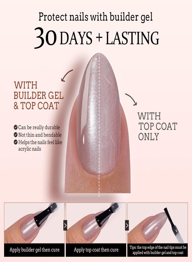 btartboxnails أظافر BTArtboxnails بتصميم عين القطة XCOATTIPS - أطراف أظافر جل ناعمة على شكل نعش، أظافر لامعة قصيرة قابلة للضغط، أظافر أكريليك صناعية قابلة للإزالة، أظافر لاصقة متوفرة بـ 16 مقاسًا - مجموعة تمديد أظافر مكونة من 160 قطعة، أورورا - Image 4